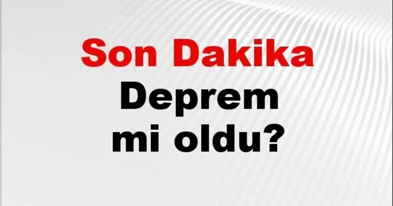 Son dakika deprem mi oldu? Az önce deprem nerede oldu? İstanbul, Ankara, İzmir ve il il AFAD son depremler 11 Kasım 2025